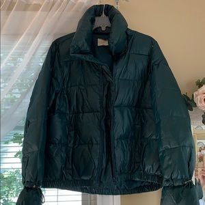 Loft green puffer jacket